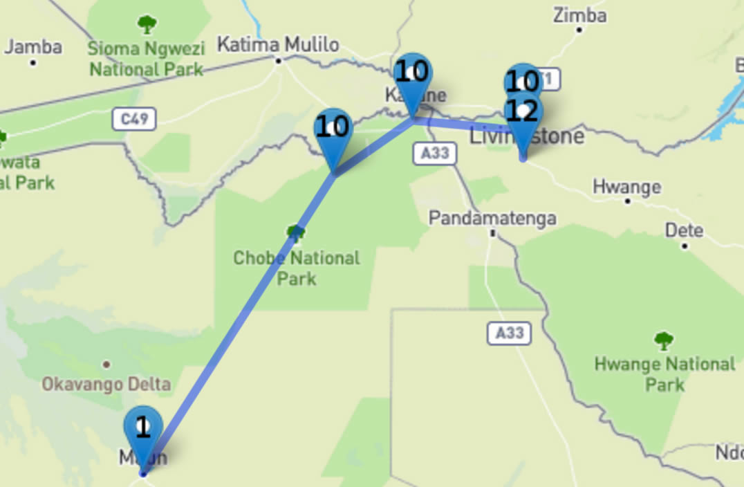 Botswana et Zimbabwe : de l'Okavango aux Chutes Victoria