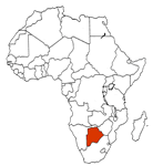 Carte du Botswana